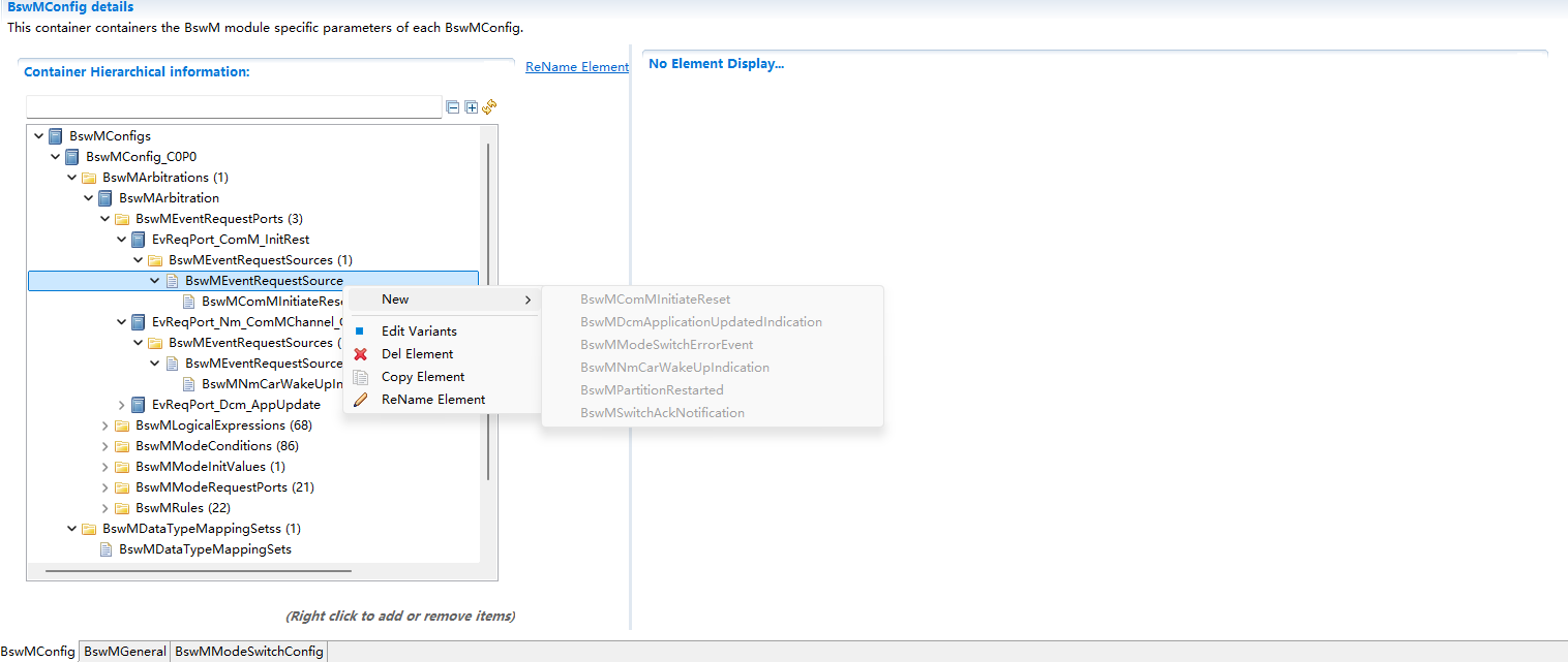 Event request source configuration