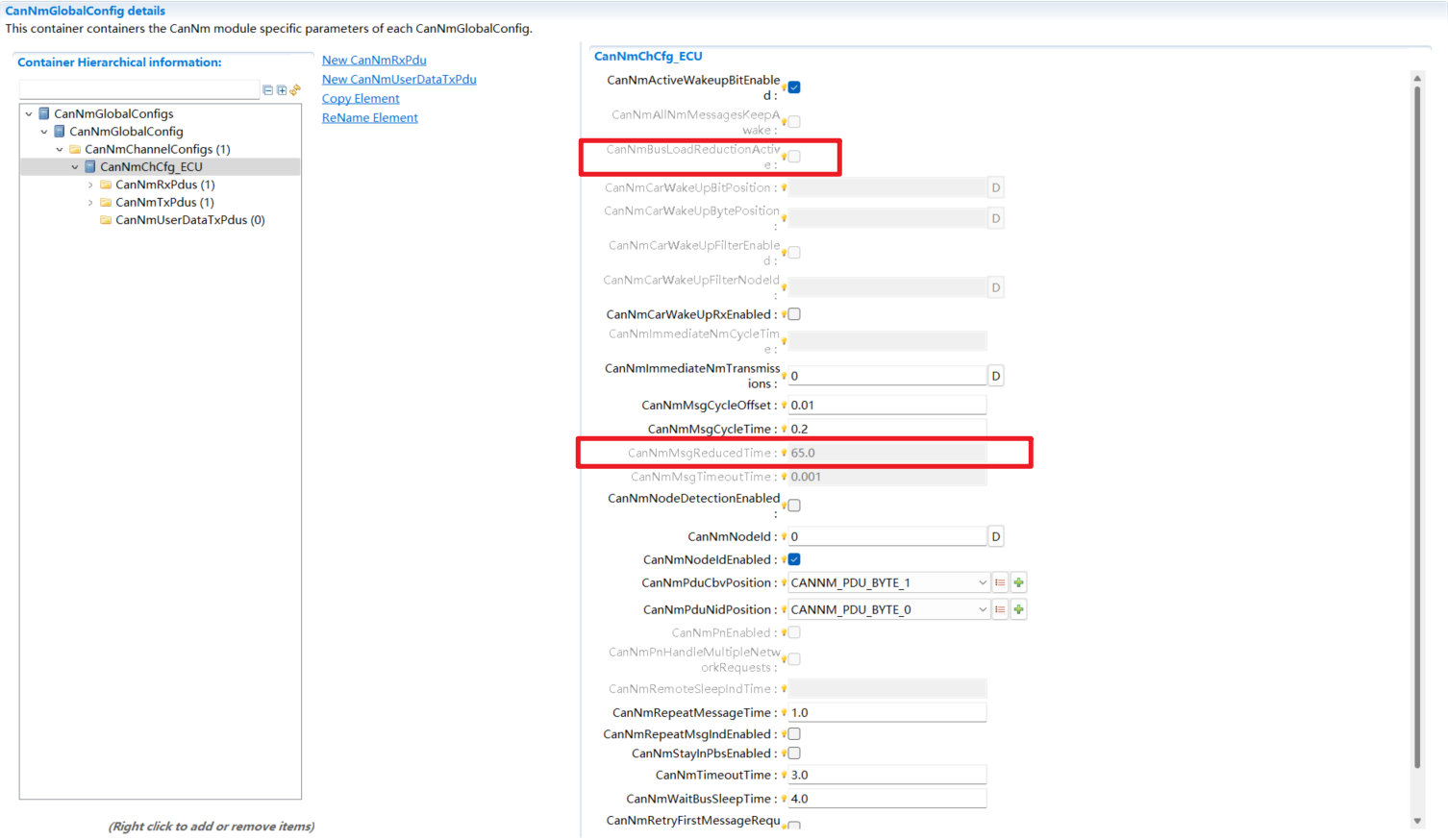 CanNmChannelConfig负载降低(CanNmChannelConfig load reduction)