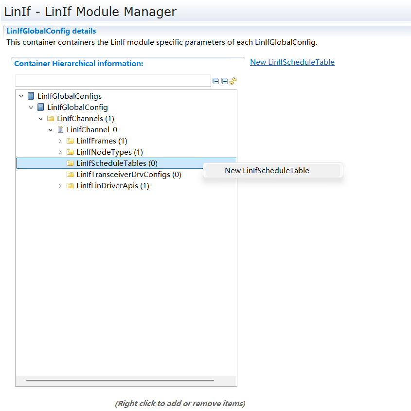CreateLinIfScheduleTable