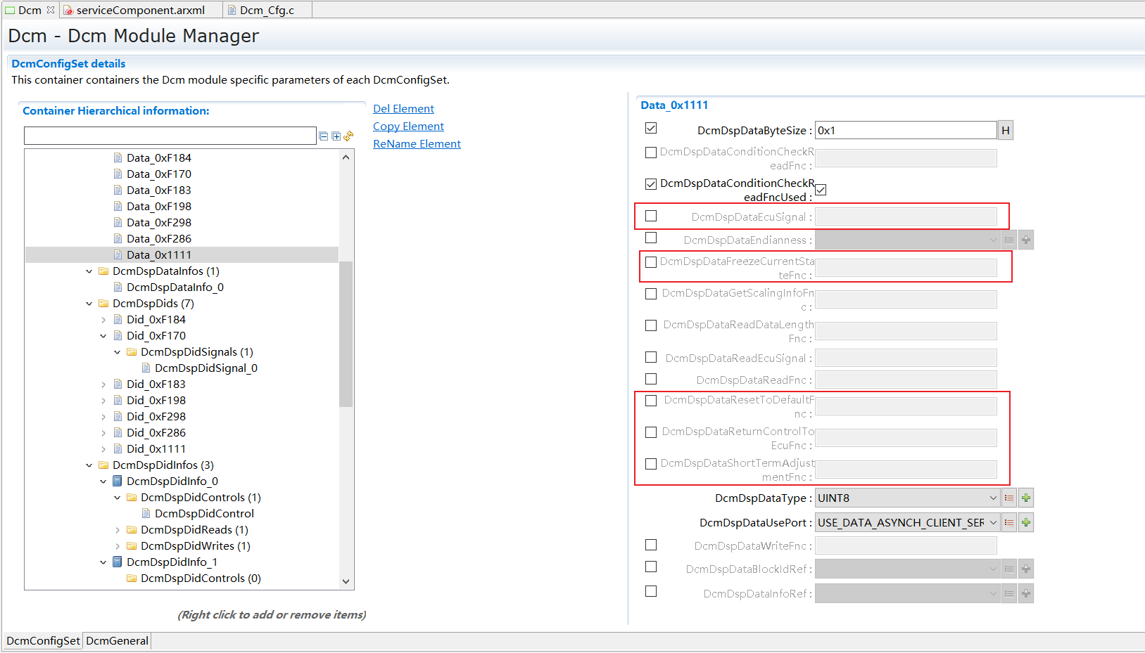 DcmDspDataForControl