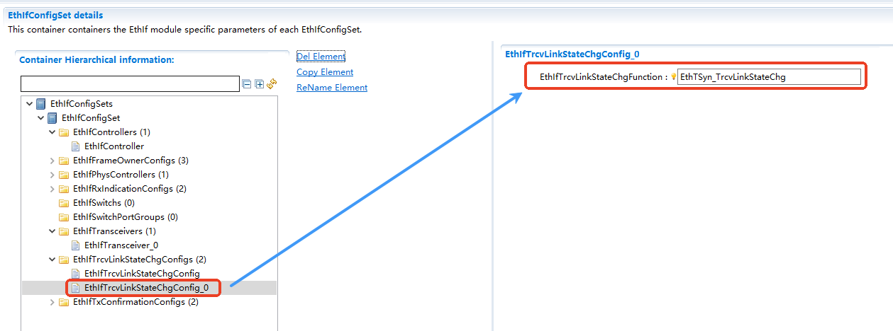 EthIfTrcvLinkStateChgConfig配置界面 (EthIfTrcvLinkStateChgConfig Configuration Interface)