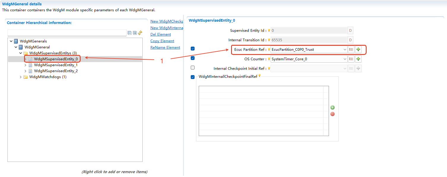 监督实体分区配置(Partition configuration of supervised entity)