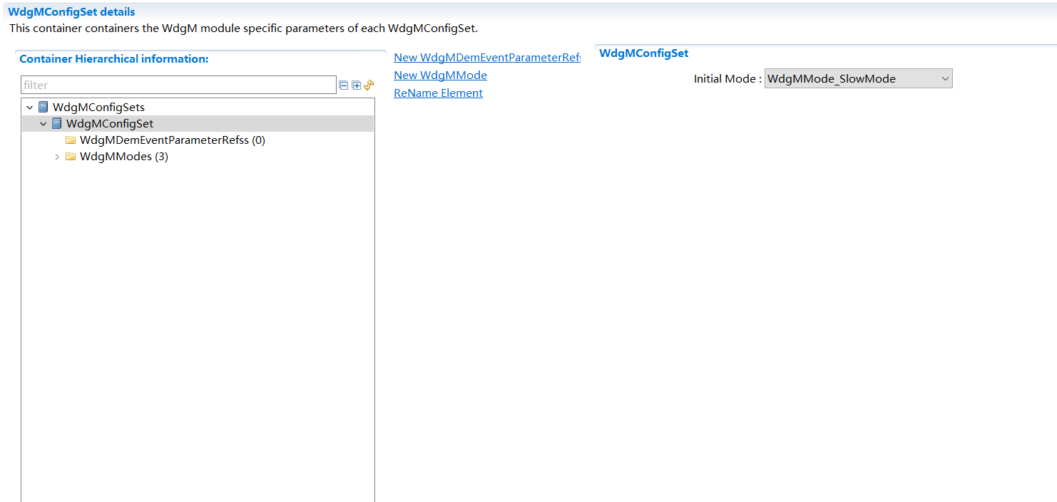 WdgM配置集的设置 (Configuration settings for WdgM configuration sets)