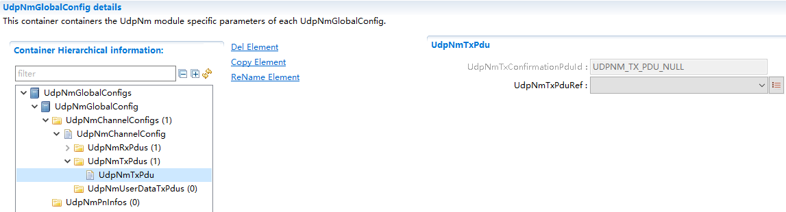 UdpNmTxPdu容器配置图 (UdpNmTxPdu Container Configuration Diagram)